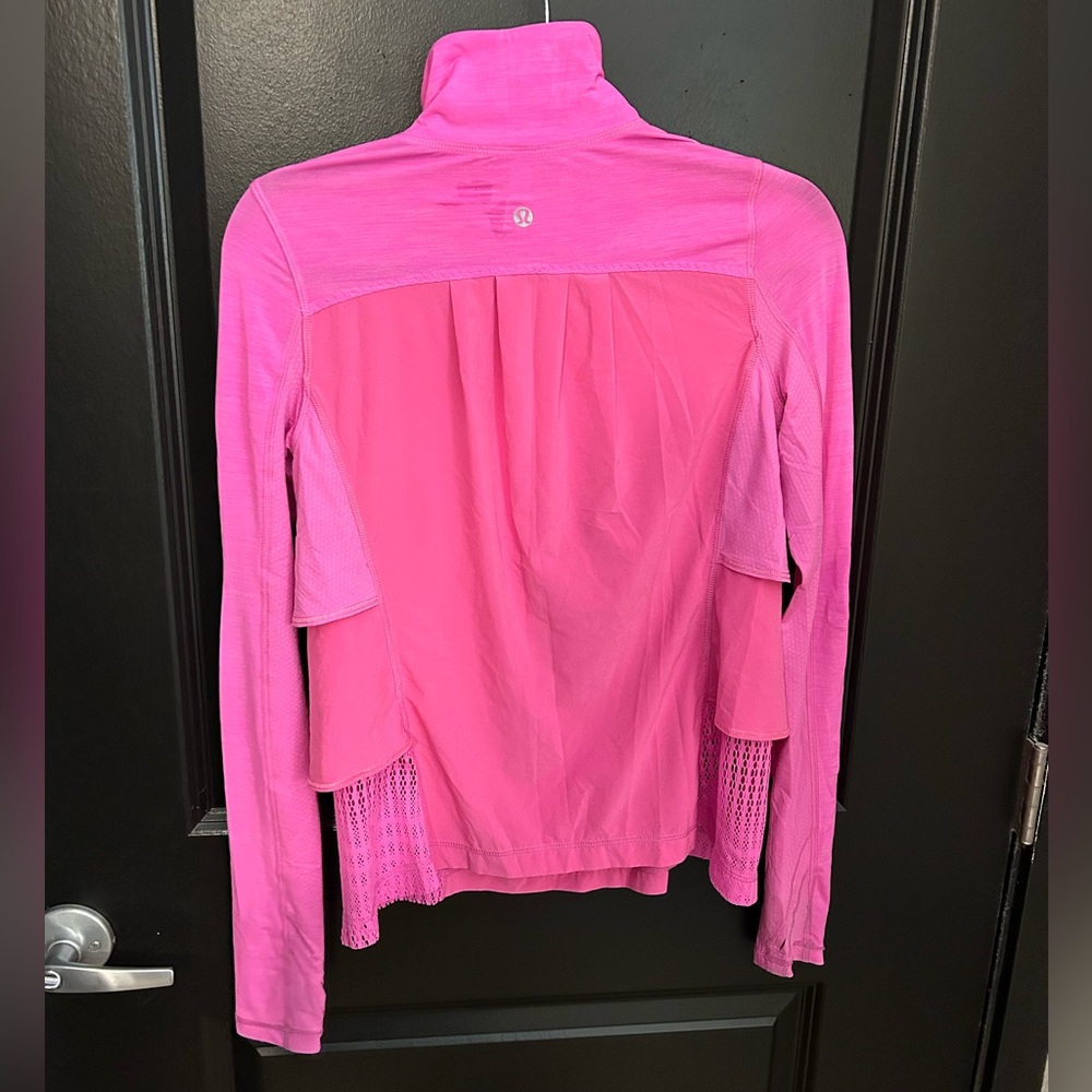 Pink Lululemon Sun Runner Hybrid Pullover Size 4 - Picture 2 of 4